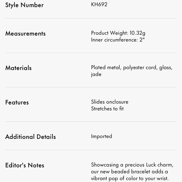 $78 Kate Spade Rainbow Joy Luck Charm Stretch Bracelet - Picture 5 of 7